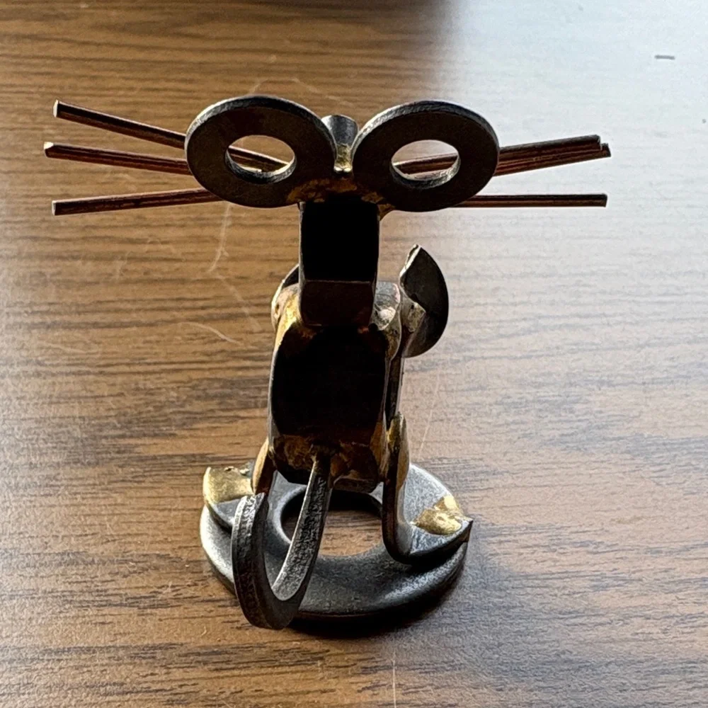 Unique Metal Mouse Figurine